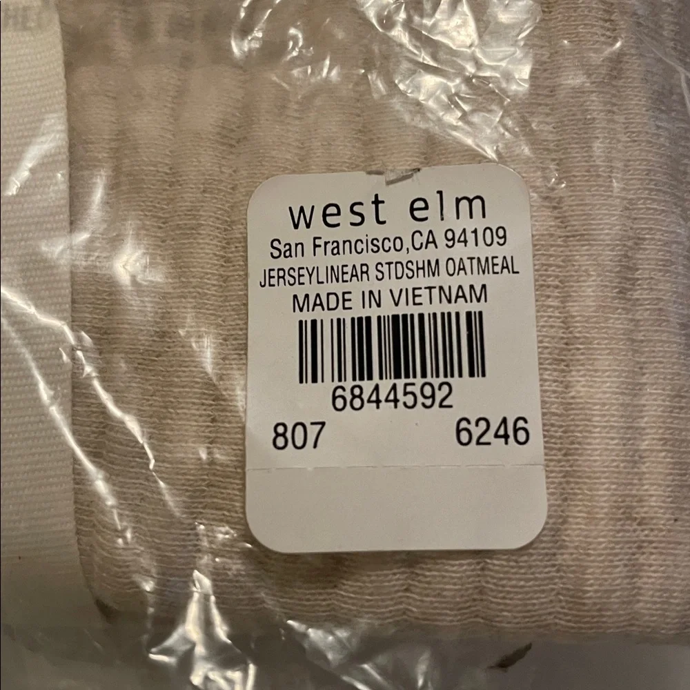 West Elm Cotton Cloud Jersey Standard Sham Oatmeal